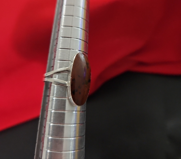 925 Mahogony Obsidian Ring - Picture 11 of 11